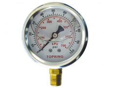 CAMPBELL Campbell pg1t-l-ssb 2 in Liquid Filled Pressure Gauge