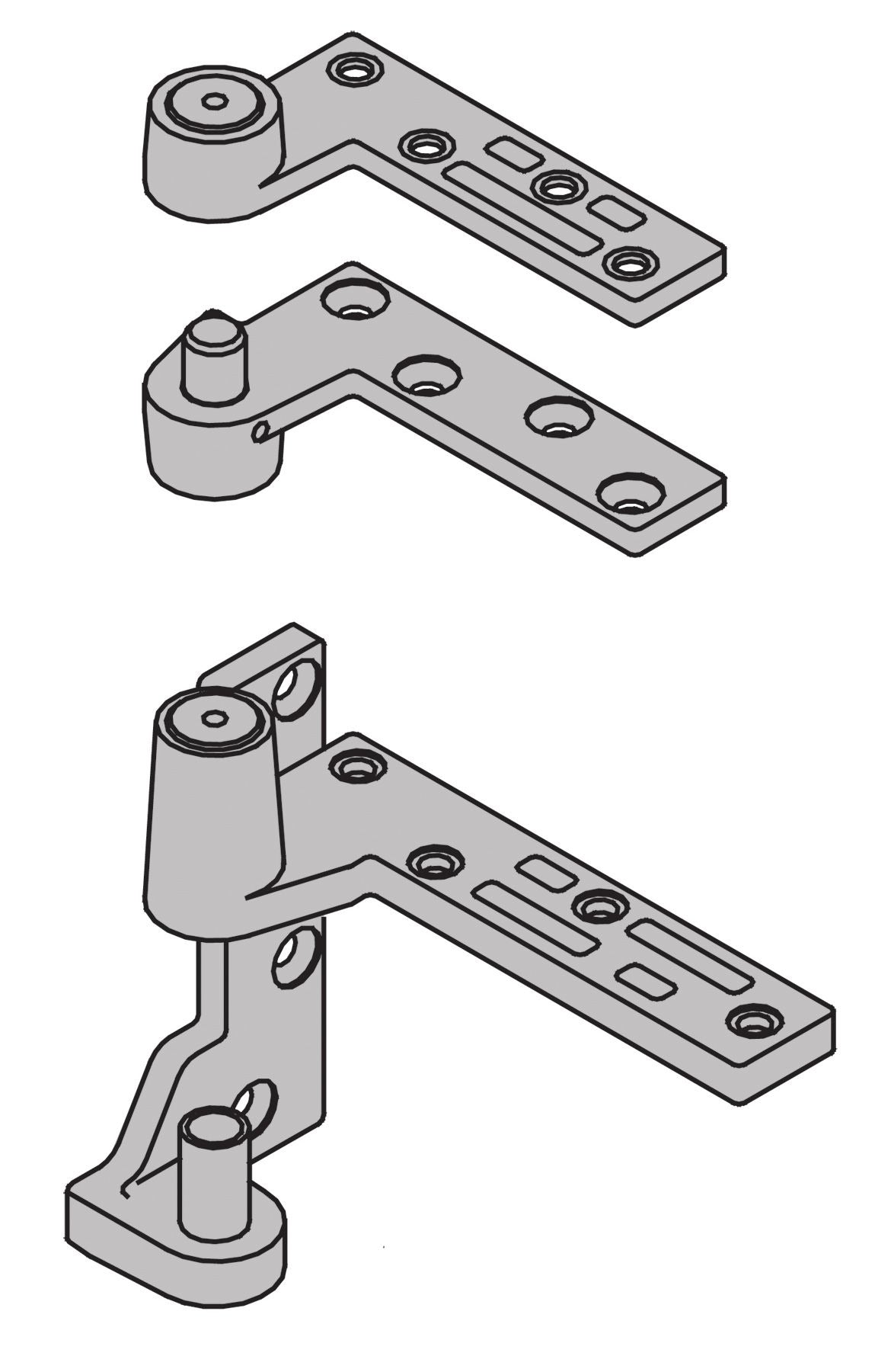 IVES Ives 7215SET26DLH Left Hand Offset Pivot Set