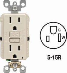 LEVITON Leviton R16-GFNT1-0KT 15A Slim Gfci Outlet 6-pack