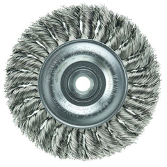 WEILER Weiler 08314 Knotted Wheel Brush 4 Inch Stainless Steel
