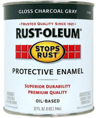 RUST-OLEUM Rust-oleum 7784-502 Charcoal Gray Enamel Paint 1 Qt