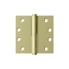 DELTANA Deltana DSBLO43UNLRH Square Lift-off Hinge 4x4 Unlacquered Brass