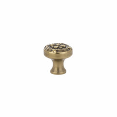 EMTEK Emtek 86277US7 Ribbon and Reed Cabinet Knob French Antique Brass
