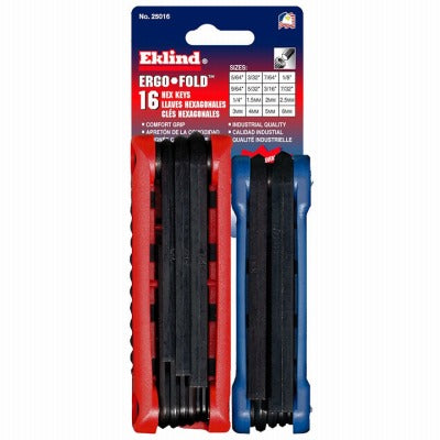 EKLIND Eklind Tool Co 25016 Fold-up Hex Key Set 16 Piece