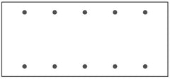 MULBERRY METAL PRODUCTS Mulberry Metal Products 99155 5-Gang Blank Standard Size Wallplate (10.00 x 4.50 in)