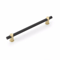 SCHAUB Schaub 428-MB-SB Cabinet Pull 8 in Matte Black Satin Brass