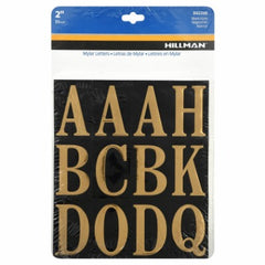 HILLMAN Hillman Fasteners 842268 2 in Gold Black Mylar Letter Set