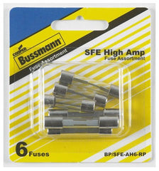 BUSSMANN Cooper Bussmann BP/SFE-AH6-RP Glass Fuse Assortment 6pc
