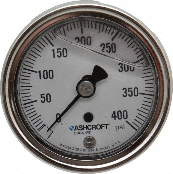 ASHCROFT Ashcroft 83187 Pressure Gauge 0-400 Psi 2.5 in Dial Npt