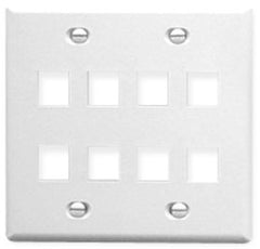 ICC Icc ic107fd8wh Faceplate 8 Port 2-gang White