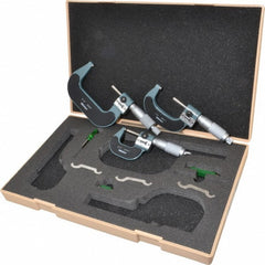 MITUTOYO Mitutoyo 193-923 Outside Micrometer Set 3 Pc 0-3 in