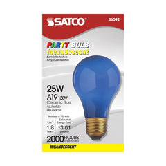 SATCO-NUVO Satco-Nuvo S6092 A19 Incandescent 25W 130V Medium Base 1000 Hour