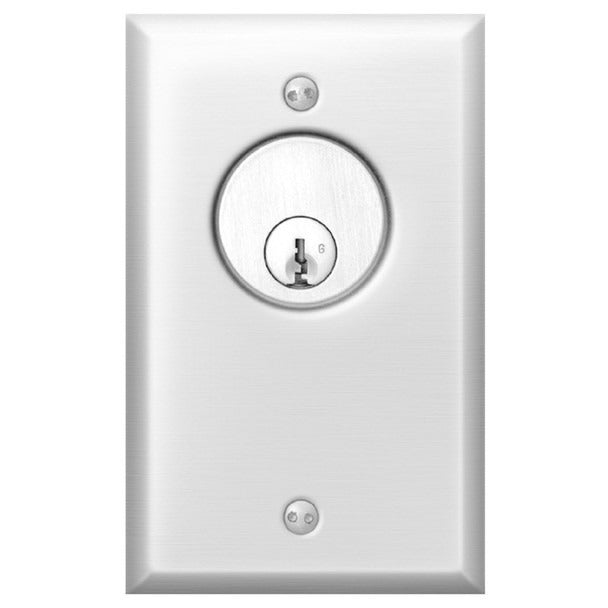 SECURITY DOOR CONTROLS Security Door Controls 702-U mortise cylinder key switch 6 amp (1 gang)