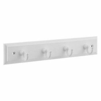 NATIONAL HARDWARE National Mfg S813-055 Key Hook Rail 9in White 4 Pack