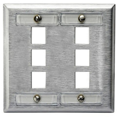 HUBBELL Hubbell Premise Wiring SSFL26 Stainless Steel Faceplate