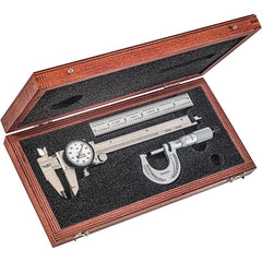 STARRETT Starrett 65122 Machinist Caliper Micrometer Kit 4 Piece