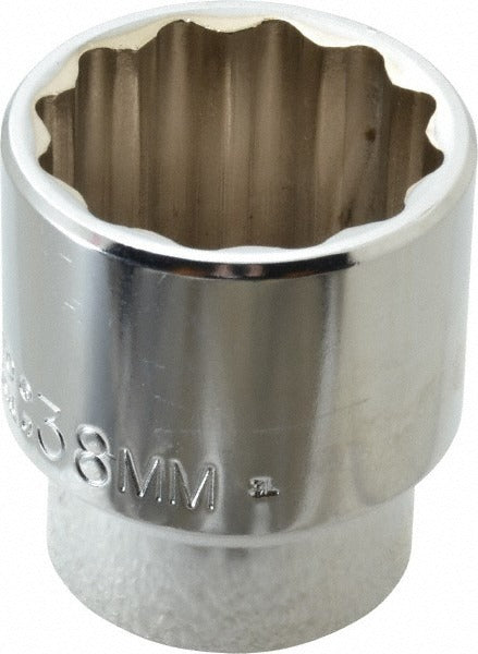 PROTO Proto J5438M 38mm 12-point 1/2in Drive Hand Socket