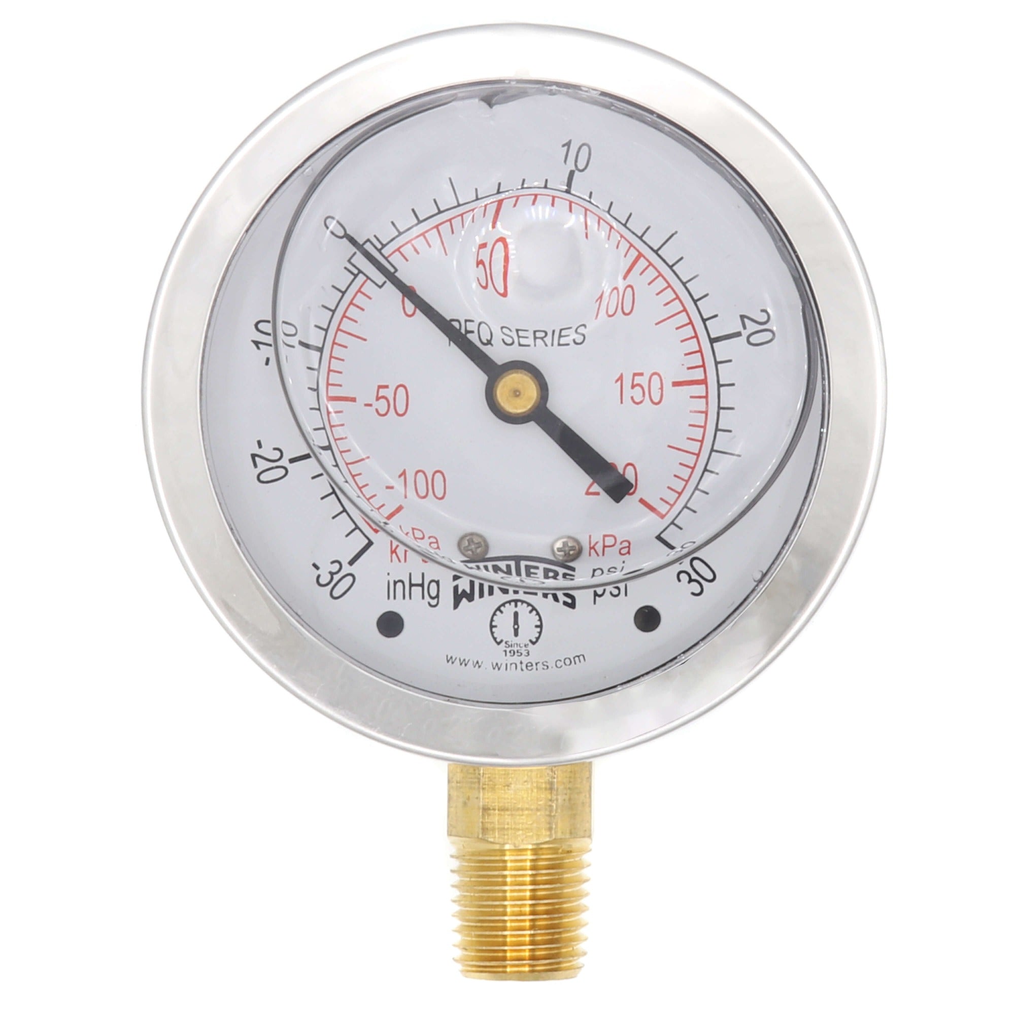 WINTERS INSTRUMENTS Winters Instruments PFQ798 Stainless Steel Liquid Filled Pressure Gauge 2.5 inches (2.5 in)