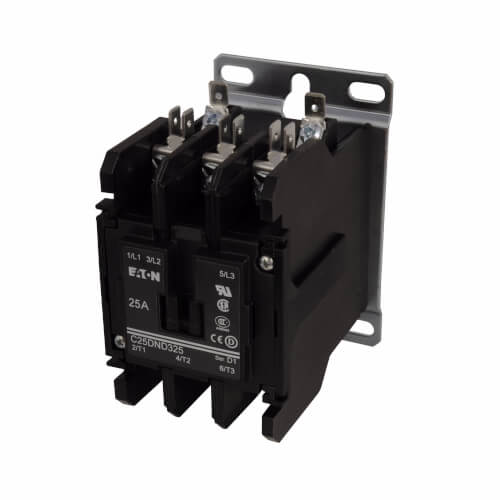 EATON Eaton C25DNB325T 3-Pole Definite Purpose Contactor 24V 25 Amp