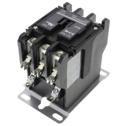 EATON Eaton C25DNF340T Definite Purpose Control Contactor 40A 3-Pole 24 VAC