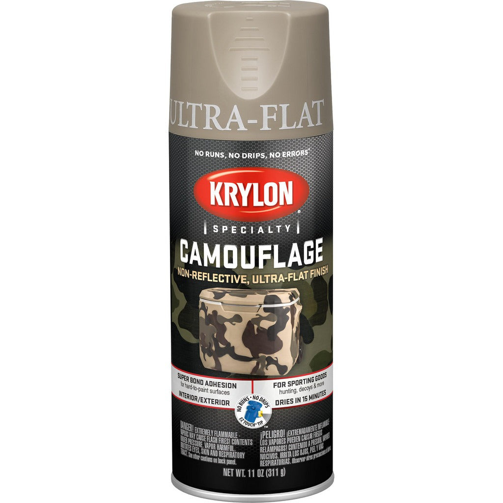 KRYLON Krylon K04291777 Khaki Ultra-flat Spray Paint 11 Oz