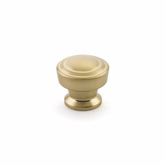 SCHAUB Schaub 533-SSB Round Cabinet Knob Satin Brass Menlo Park