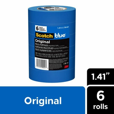 3M 3M Company 2090-36AP6 Painters Tape 1.41in X 60yd 6 Pack