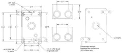 MULBERRY METAL PRODUCTS Mulberry Metal Products 30218 1-Gang Weatherproof Box 5-3/4 in Hubs (5-Outlet) (R-Dot IH5-2-LM)