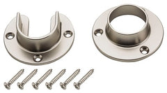 NATIONAL HARDWARE National Mfg S822-082 Heavy Duty Closet Flange Set Satin Nickel