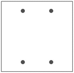 MULBERRY METAL PRODUCTS Mulberry Metal Products 98152 2-Gang Blank Standard Size Wallplate (4.5 in x 4.562 in)