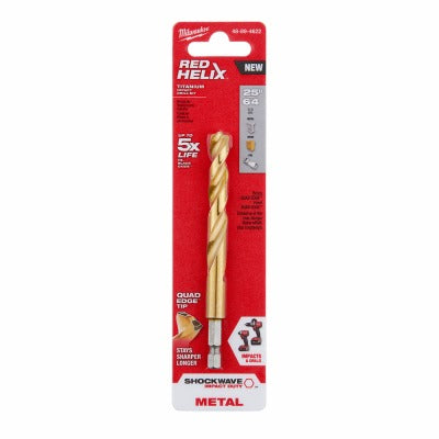 MILWAUKEE Milwaukee 48-89-4622 Titanium Shockwave Drill Bit 25/64 in
