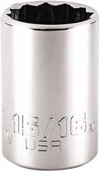 PROTO Proto J5430N Hand Socket 15/16 Inch 12-point 1/2 Drive