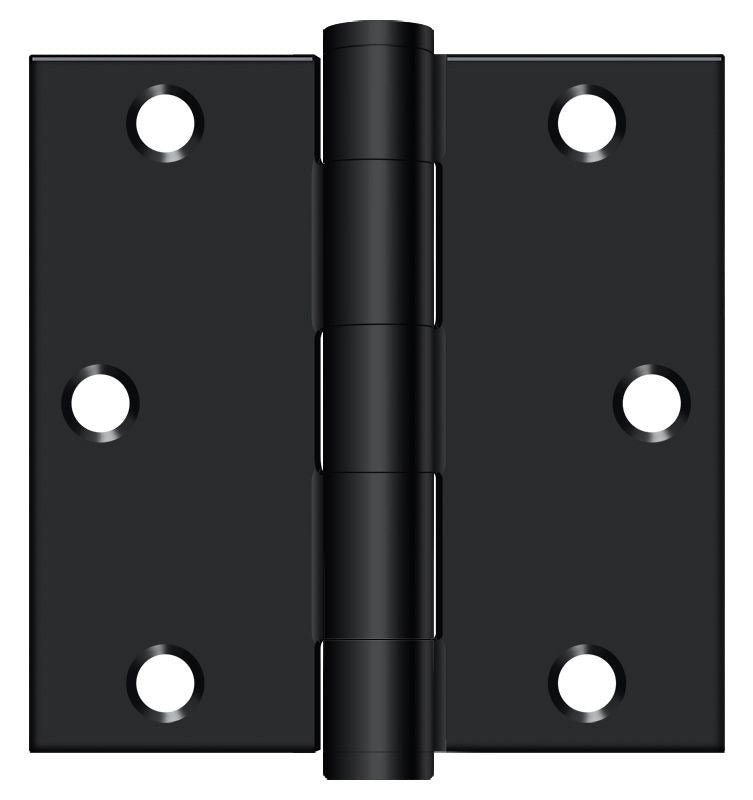 DELTANA Deltana S35HD1B Square Hinge Heavy Duty 3.5x3.5 Flat Black