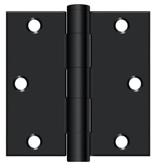 DELTANA Deltana S35HD1B Square Hinge Heavy Duty 3.5x3.5 Flat Black