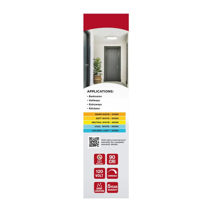SATCO-NUVO Satco-Nuvo 62-1875 Glamour Flush Mount 18W (10-inch)