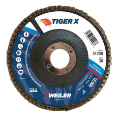 WEILER Weiler 51208 Flap Disc 36 Grit Type 29 5 Inch Zirconia