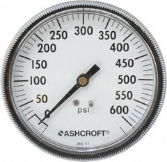 ASHCROFT Ashcroft 662876139477 Pressure Gauge 600 Psi 3.5 in Npt