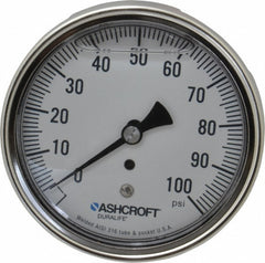ASHCROFT Ashcroft 83197 Pressure Gauge 0-100 Psi 3.5 in Dial Npt