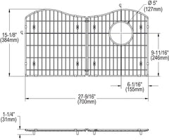 ELKAY Elkay LKOBG3017RSS Stainless Steel Bottom Grid (27.57 in x 15.13 in x 1.25 in)