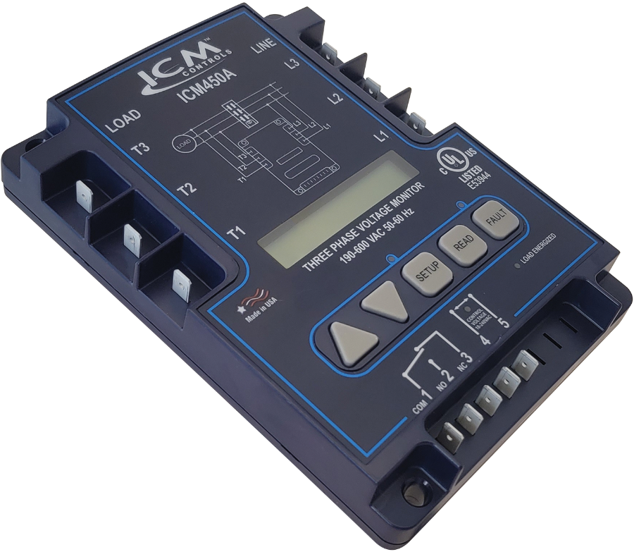 ICM CONTROLS ICM 450A 3-Phase Line Voltage Monitor 190-600VAC ICM450