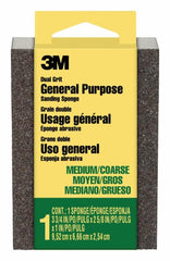 3M 3M 909-ESF Sanding Sponge 4-Side Medium/Coarse (3-3/4 x 2-5/8 x 1 in)