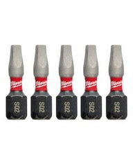 Milwaukee 48-32-4605 SHOCKWAVE Impact Square Recess #2 Insert Bits 5 Pack