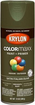 KRYLON Krylon K05566007 Satin Spray Paint 12 Oz Italian Olive