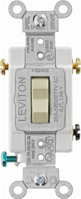 LEVITON Leviton R53-0CSB3-2IS 3-way Switch 20A 120/277V Ivory