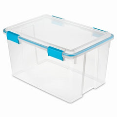 STERILITE Sterilite 19344304 54 Qt Gasket Storage Box Clear Blue Latches