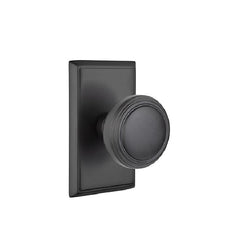 EMTEK Emtek 8121NWUS19 Norwich Knob Passage Set Flat Black