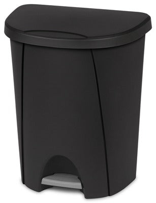 STERILITE Sterilite 10949004 Step-on Wastebasket 6.6 Gal Black