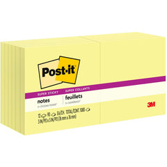 3M 3M MMM65412SSCY Super Sticky Notes 3 x 3 (12 Pack)