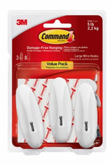 3M 3M Company 17069-3ES Large Wire Hook 3 Pack