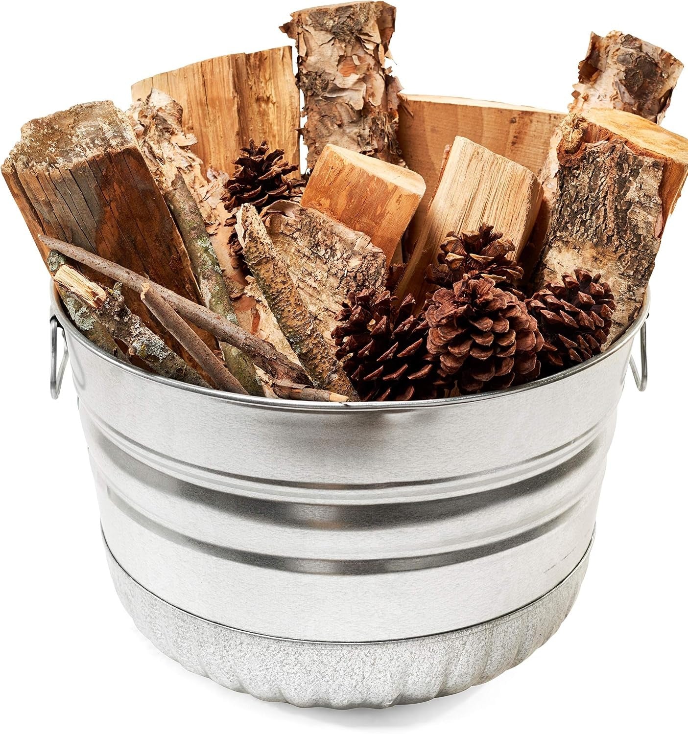 BEHRENS Behrens 32S 1-Bushel Basket Round Galvanized Steel Tub 1-Pack